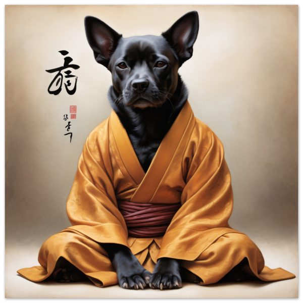 A Dog in Meditation: A Zen Wall Art 7