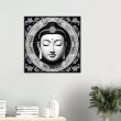 Elegance Unveiled: Zen Buddha Mask Canvas 32