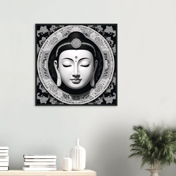 Elegance Unveiled: Zen Buddha Mask Canvas 12