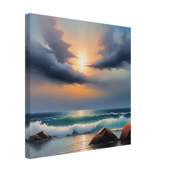 Nature’s Symphony: A Sunset Beach Canvas 13