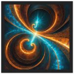 Zen Serenity Unveiled: Framed Poster with Golden Swirls 5