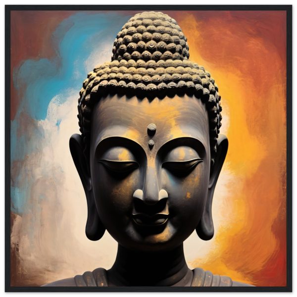 Mystic Luxe: Buddha Head Canvas of Tranquil Intrigue 7