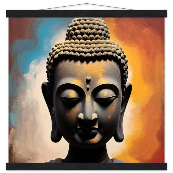 Mystic Luxe: Buddha Head Canvas of Tranquil Intrigue 16