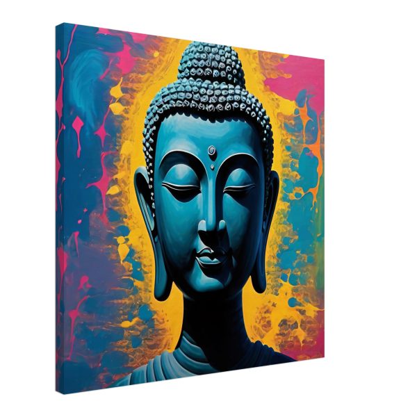 Harmony Unveiled: Buddha Head Canvas Elegance 11