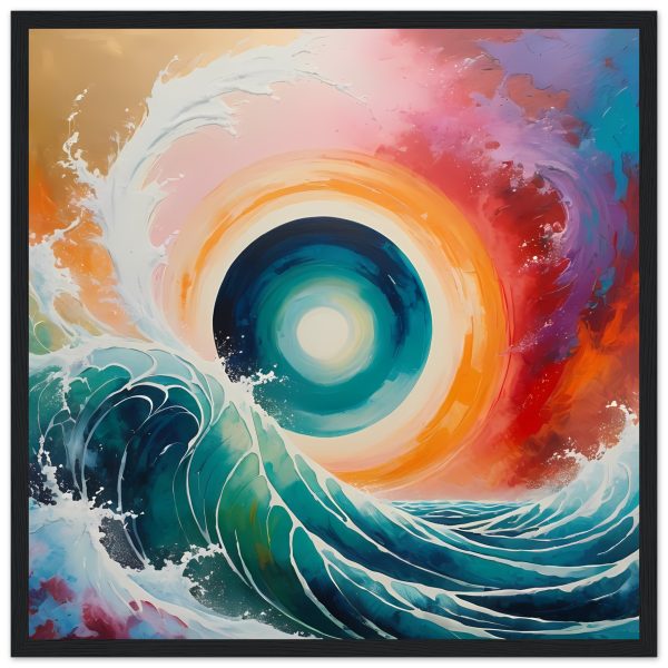 Oceanic Whirlwind – Abstract Zen Framed Poster 3