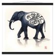 Eternal Serenity: The Enigmatic Black Zen Elephant Print 32
