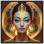 Gilded Elegance: Golden Goddess Zen Framed Art 4