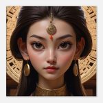 Ethereal Beauty: Golden Goddess Canvas Art 7