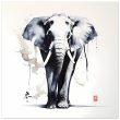 Harmony in Hues: The Majestic Zen Elephant Print 20