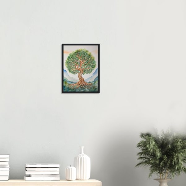 Tranquil Tree in Watercolour Wall Art 5