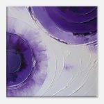 Enigmatic Purple Swirls: Abstract Zen Canvas Art 7