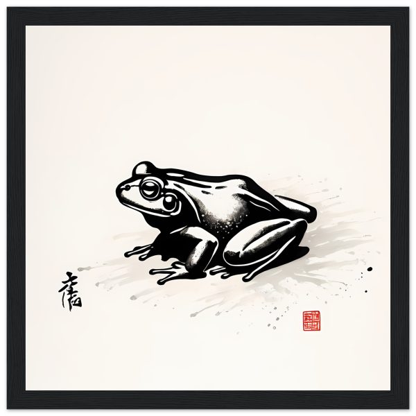 The Enigmatic Beauty of the Serene Frog Print 6