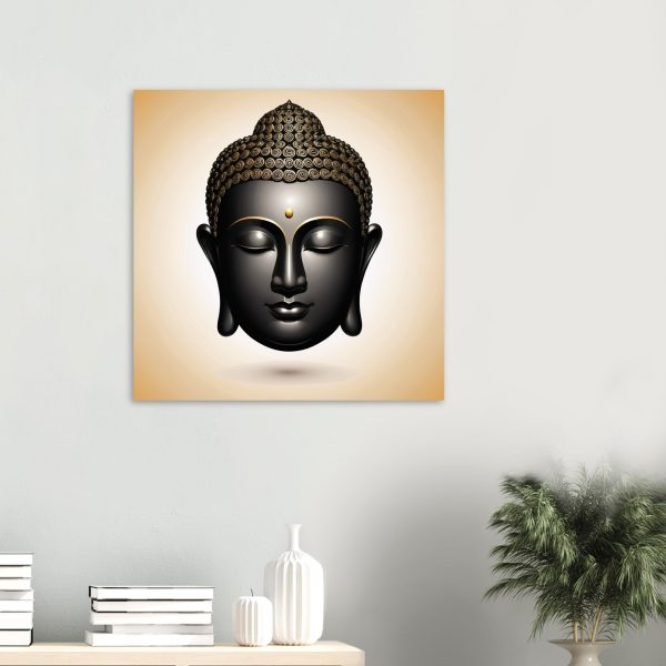 The Elegance of Black and Gold Buddha Canvas