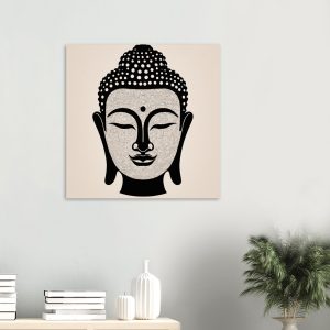 Buddha Head Silhouette Poster