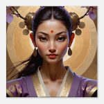 Cherry Blossom Empress: A Regal Zen Portrait 8