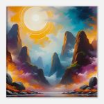 Majestic Mountain Sunset Canvas Print 8