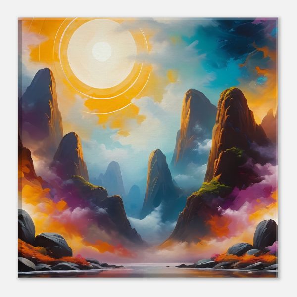 Majestic Mountain Sunset Canvas Print 4