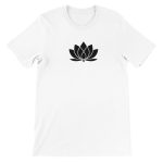 Elegance in Simplicity: Zen Black Lotus Unisex T-shirt 8