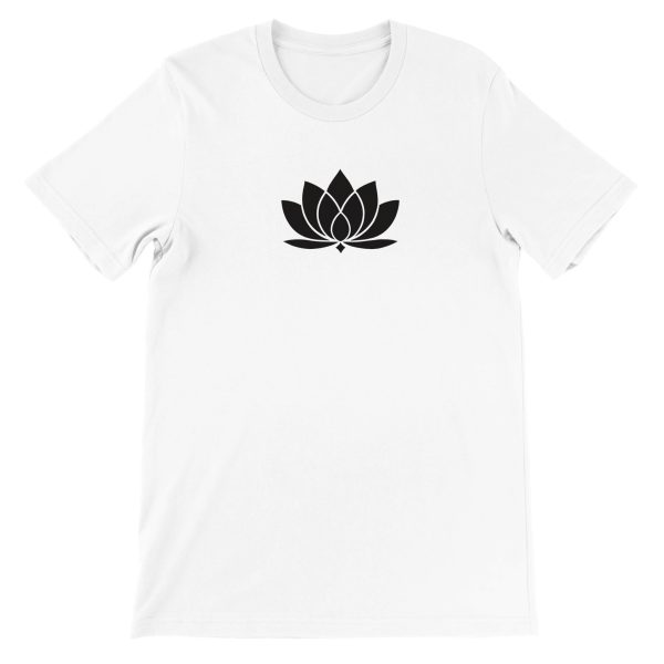Elegance in Simplicity: Zen Black Lotus Unisex T-shirt 4