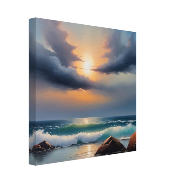 Nature’s Symphony: A Sunset Beach Canvas 2