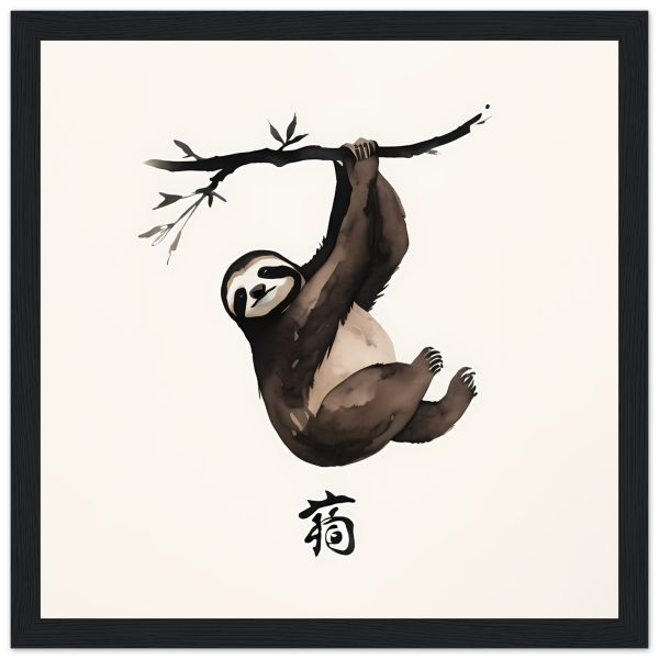 The Zen Sloth Watercolor Print 8