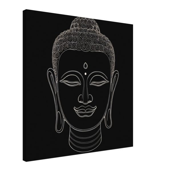 Monochrome Buddha Head Wall Art 3