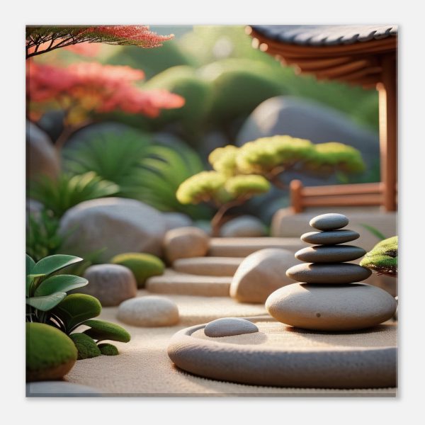 Eternal Tranquility: Japanese Pagoda Zen Garden Canvas 2
