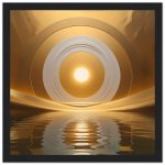 Illuminated Path: Golden Zenful Journey Framed Poster 5