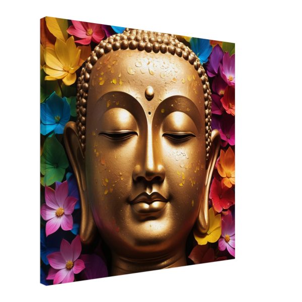 Zen Buddha Canvas: Radiant Tranquility for Your Home Oasis 5