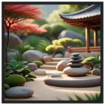 Japanese Pagoda Garden Serenity Framed Art 6