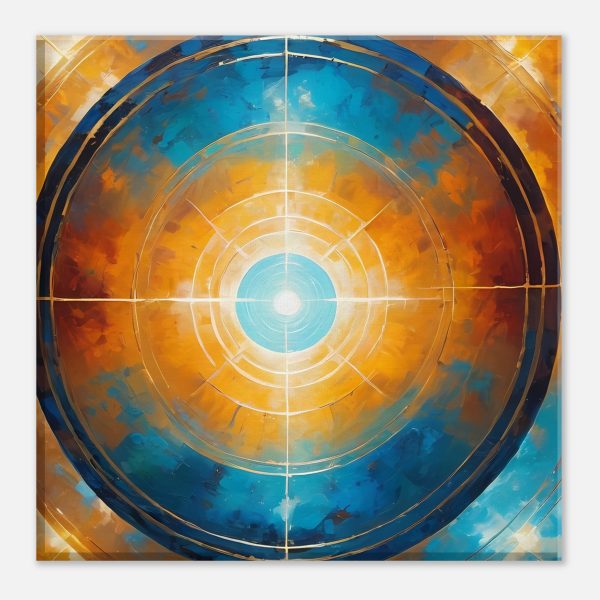 Harmonic Bliss: Serene Concentric Circles Canvas Art 2