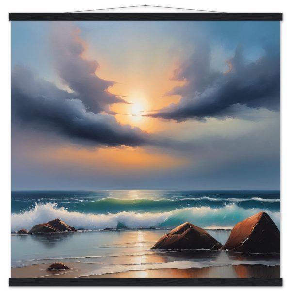 Nature’s Symphony: A Sunset Beach Canvas 4