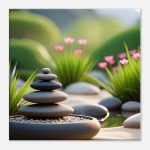 Elevate Your Space with Zen Garden Beauty: Tranquil Canvas Art 5