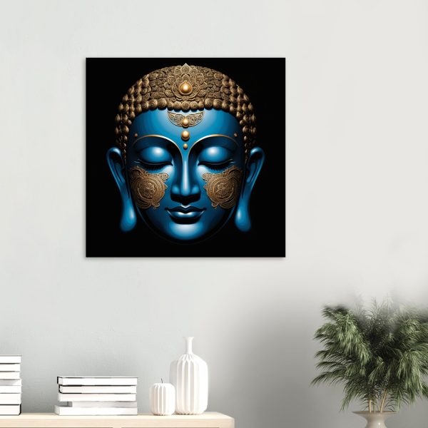 Blue & Gold Buddha Poster Inspires Tranquility