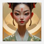 Elegant Geisha: Captivating Canvas Art