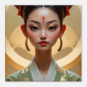 Elegant Geisha: Captivating Canvas Art