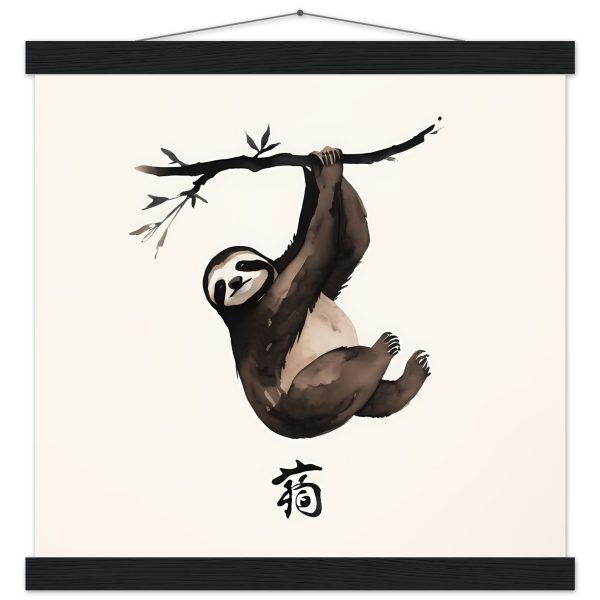 The Zen Sloth Watercolor Print 7