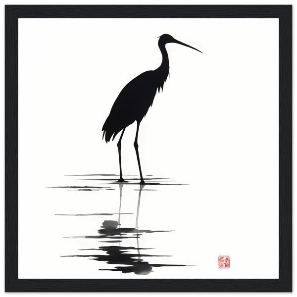 Unveiling Nature’s Grace: A Majestic Heron in Monochrome 8