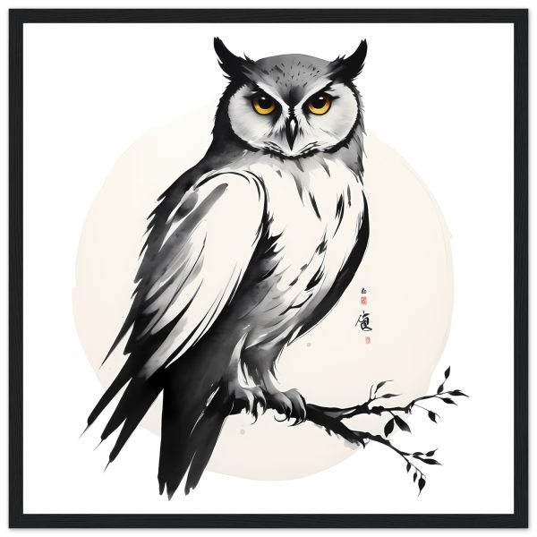 Exploring the Tranquil Realm of the Zen Owl Print 6