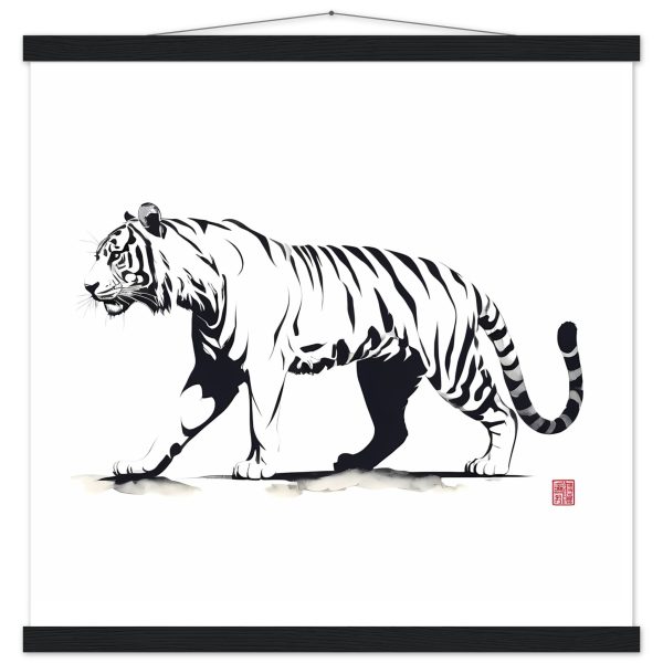 Monochrome Tiger Canvas Print 16