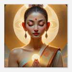 Golden Harmony at Sunrise: Canvas Art for Meditation 8