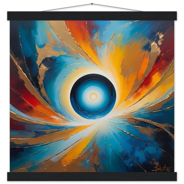 Energizing Zen Portal: Poster Art with Magnetic Hanger