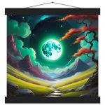 Enchanted Journey: Green Moon Over Zen Valley Poster 7