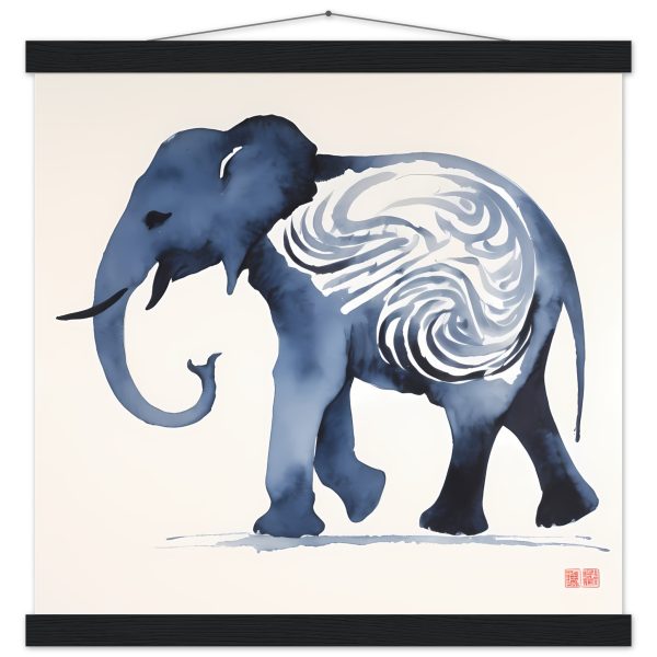 The Enigmatic Blue Zen Elephant Print 17