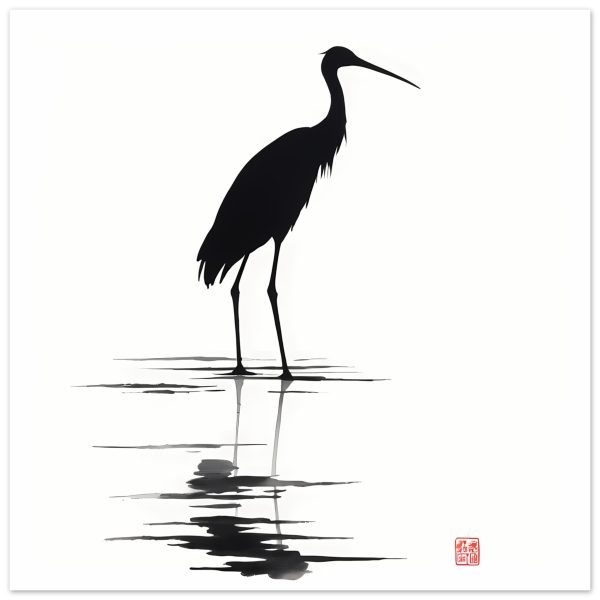 Unveiling Nature’s Grace: A Majestic Heron in Monochrome 4