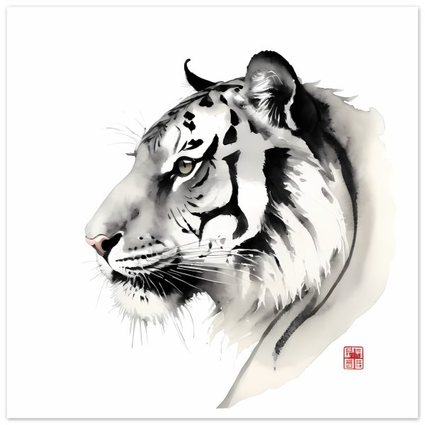 The Tranquil Majesty of the Zen Tiger Print 12