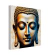 Golden Tranquility: Buddha Head Canvas Elegance 23