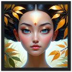 Enchanted Floral Dreams: Wooden Framed Premium Poster 6