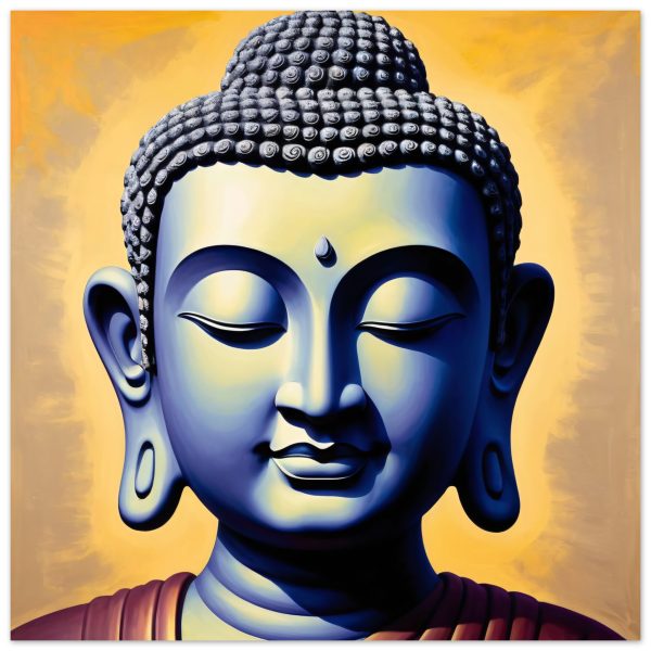 Serenity Canvas: Buddha Head Tranquility for Your Space 15