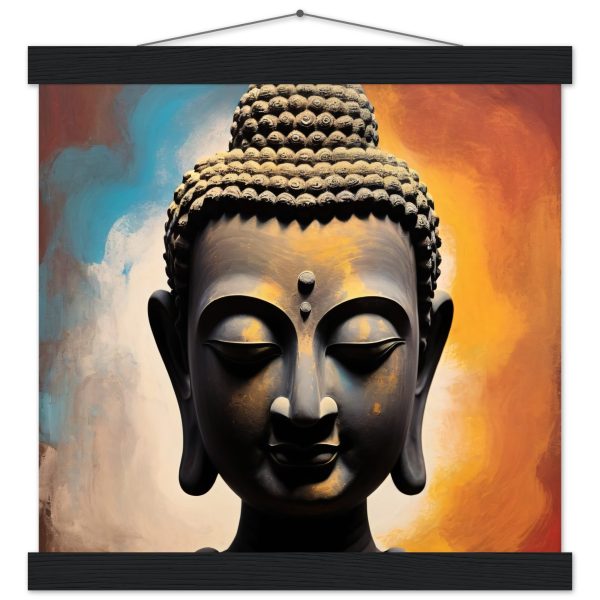 Mystic Luxe: Buddha Head Canvas of Tranquil Intrigue 10